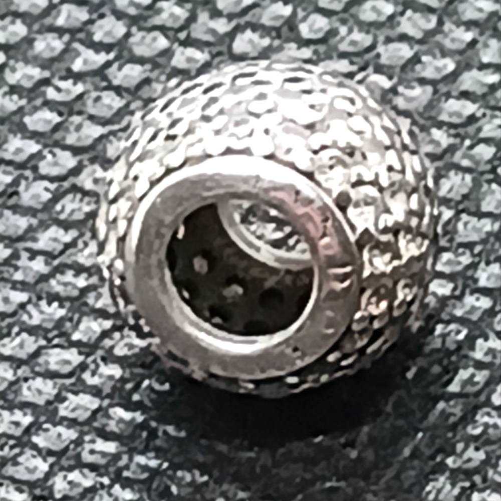 Pandora Sterling Silver Clear Pave Lights Free Flow Charm